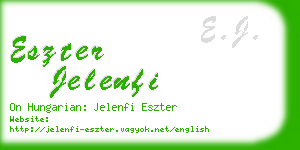 eszter jelenfi business card